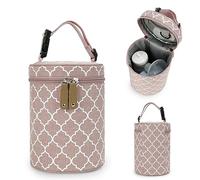 DZOZO Insulated Baby Bottle Bag Breastmilk Cooler Portable Thermal Tote Milk Storage Holder Carrier, Pink, 14cm x 19cm (MAMI-BAO-000025-ZQUK)