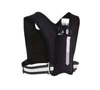 DZOZO Reflective Running Vest Practical Jogger Phone Holder with Chest Pouch for Phone, Water Bottle Pocket Running Bag for Men and Women