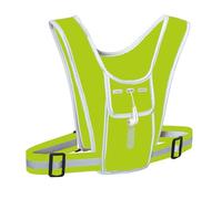 DZOZO Running Vest - Reflective Chest Pouch Bag with Phone Holder & Water Bottle Pocket