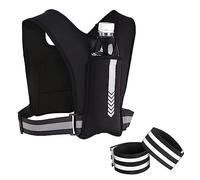 DZOZO Running Vest with Phone Holder, Water Bottle Pocket & Chest Pouch Bag