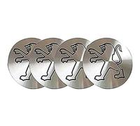 DZPFDC 4 Pcs Car Center Hub Cap Stickers for Peugeot 3008 II 2016-2020 56mm,Car Wheel Centre Caps Badge Stickers,Car Hub Cover Sticker,Wheel Cap Sticker,Hub Cover Stickers,Silver1