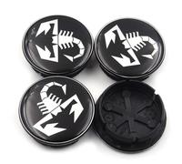 DZPFDC 4 Pcs Hub Centre Caps for Abarth 595 50MM,Wheel Hub Covers,Wheel Center Cover,Wheel Cap Kit, Centre Cap,Car Tyre Protect,Auto Accessories,C