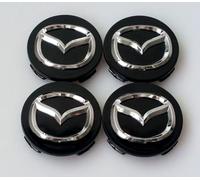 DZPFDC 4 Pcs Hub Centre Caps for Mazda Axela 56MM,Wheel Hub Covers,Wheel Center Cover,Wheel Cap Kit, Centre Cap,Car Tyre Protect,Auto Accessories