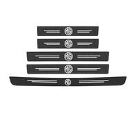 DZPFDC 5 Pieces Car Door Sill Protectors for MG ZS | ab 2017, Carbon Fiber Door Sill Protection Strip,Rear Bumper Protective Film, Scratch Protection,B