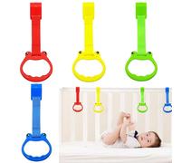 DzpKrka Baby Pull Up Bar | Odorless Cartoon Safe Pull Up Rings | Playpen Accessories, Toddler Products for Develop Eye-Hand Coordination and Visual Perception