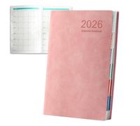 DzpKrka Daily Planner Notebook | Daily Planner 2026 Appointment Calendar Work Planner Organiser, A5 Stationary Note Journal Hard Cover 12 Months Complete for School Students College Teens