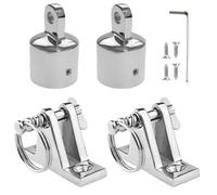 DzpKrka Deck Hinge, Bimini Top Hardware, 2 Pairs Boot Top Hardware with Quick Sale Needle, Installation Tools, Repair Accessories for Sea Yacht Boat