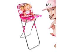 DzpKrka Doll Stroller With Basket Simulation Doll Stroller Baby Dolls Pram Pink Foldable Doll Pram For 4-6-Year-Old Girls Doll Pram Home Kindergarten School
