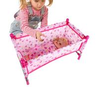 DzpKrka Doll Stroller With Basket Simulation Doll Stroller Baby Dolls Pram Pink Foldable Doll Pram For 4-6-Year-Old Girls Doll Pram Home Kindergarten School