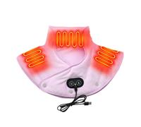DzpKrka Ergonomic USB Heated Neck Shoulder Massager Pad with Fast Heating Carbon Fiber Elements 3 Intensity Settings Lightweight and Foldable for Use at Home Office Or During Travel