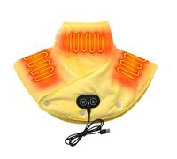 DzpKrka Ergonomic USB Heated Neck Shoulder Massager Pad with Fast Heating Carbon Fiber Elements 3 Intensity Settings Lightweight and Foldable for Use at Home Office Or During Travel