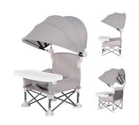 DzpKrka Foldable Baby Travel Seat Booster, 38x31x37cm High Chair Booster Seat, Baby Feeding Chair, Folding Booster Seat with Aluminum Alloy Supports for Parties, Family Meals, and Outdoor Picnics