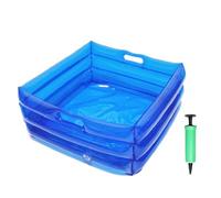 DzpKrka Inflatable Foot Bath Spa Foot Pool 35 x 35 x 14 cm PVC Pool Foot Pool Portable Pool Bathtub Foldable Bathtub Inflatable with Pump for Ground Pools Spa Clean Feet Shower Balcony Garden