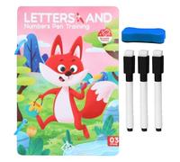 DzpKrka Pen Control Training Cards, Reusable Educational Game for Pen Guidance - Writing Learning Book Interactive Fun Competence Development for Children Preschool Children