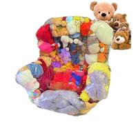 DzpKrka Plush Storage Chair - 2 in 1 Seat Storage Toys, Large Capacity Bean Bag for Stuffed Animals - Bedroom Living Room Youth Room Indoor Reading