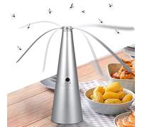 DzpKrka Portable Fly Re-pellent Fan Electric Fly Fans For Tables 8.5x24.5cm Effective Fl-y R-epellent Fan F-ly Fans Spinner With Soft Holographic Bl-ades For Restaurants Picnic BBQ Camping Party