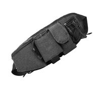 DzpKrka Running Belt, Fanny Pack with Bottle Holder and Mobile Pocket | Running Belt for Hiking, Cycling, Walking, Travel, Camping, Gym, Jogging, Exercise, Fitness, dark grey, Consulte la descripci