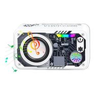 DzpKrka Small Speaker,Audio with LED Light - Portable Rechargeable 3D Surround Sound Speaker with Colorful LED for Camping, Home, Travel
