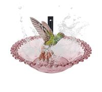 DzpKrka Wall Mounted Bird Water Feeder, 23.5x23.5x14cm Bir-d Bath, Garden B-ird Bat-h, W-all Bi-rd Wate-r Ba-th, Wa-ll-mounted Transparent B-ath, Tree Mount Birdbath Bowl, Hangable Wat-er Basin