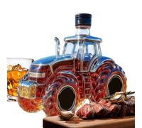 DzpKrka Whiskey Decanter, 300ML Tractor Whiskey Bottle, 18x13x13cm Tractor Alcohol Container, Liquor Decanter Bottle, Novelty Glass Whiskeys Decanters, Wine Storage Utensils for Restaurant Barbeque