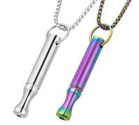 Dzpuhuojz 2Pcs Breathing Necklace, Anxiety Necklace with Silent Design, Anxiety Stress Relief, Stainless Steel Breathlace for Calm Down, Breathing Aids for Meditation, Anxiety Gifts for Women Men