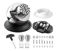 DZQ Ball Vise 3" Engraving Setting Tool 360°Rotation Professional Ball Vise 36PCS Attachment Jewelry Engraving Block Tools Standard Block (Black)