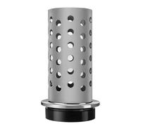 DZQ Perforated Casting Flask Vacuum Casting Stainless Steel Wall Flanged with Rubber Sprue Base(3.5" x 8")