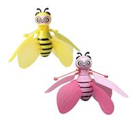 dzqad 2pieces Hand Induction Flying Bee Toy - Bee Electric Flyings Toys With Light | Rechargeable Hand Sensor Flying Toy | Suspended Mini Educational Toys For Girls Boys