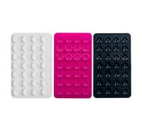 dzqad 3pieces Suction Cup Phone Case Holder, Suction Cup Sticky Phone Grip, Anti-Slip Silicone Suction Smartphone Case Mount, For Walls, Glass, Tiles, 9.4x5.4x0.6 CM