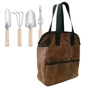 dzqad 450g Waxed Cotton Tool Bags, Large Storage Capacity, Tote Bag for Tools - For Florists, Workshops, Men, Dad, Truck, Car, Motorcycle, Project, Key,