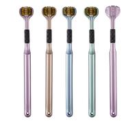 Dzqad 8-Piece Multicolor Three-Sided Soft Bristle Toothbrush, Ergonomic Handle, Tongue Cleaner, Gum Massager, Not Powered