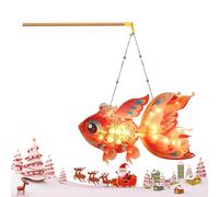 dzqad Chinese Lanterns - Waterproof Fish Shape Light - Paper Lanterns Decorative Outdoor,for Spring Festival Christmas Harvest Indoor Home Bedroom Classroom Fireplace Home Christmas