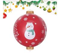 dzqad Christmas Ball Ornaments - Large PVC Red Inflatable Christmas Balls,Holiday Pendant Home Decor for Events Patio Window Lawn Yard Porch Festival Gatherings Tree