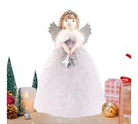dzqad Christmas Tree Topper,Star Christmas Decorations | Soft Doll Girl Figurine Wings Tree Decor - for Bedroom Office School Table Shelf Fireplace Party Winter Garden Yard