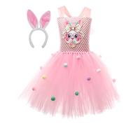 dzqad Easter Dresses for Kids - Reusable and Adjustable Outfit | Girls Easter Dress - Party Outdoor Indoor Role Play Photography Stage Show Birthday Christmas