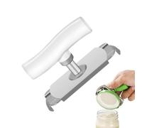 DZQAD Easy Open Adjustable Grip Jar Opener - Multi-Use Kitchen Assistant | Stainless Steel, ABS | White