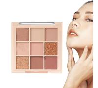 dzqad Eyeshadow Palette | Professional 9 Colors Eyeshadow Makeup | Natural Long Lasting Multicolor Nude Eye Makeup, Eyeshadow for Beginners