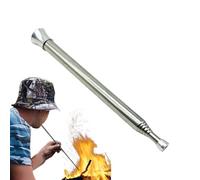 dzqad Fire Blow Pipe - Stainless Steel Fire Starter Tube,Outdoor Fire Blower, Telescopic Fireplace Bellows With 6 Sections For Starting Fire