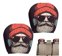 dzqad Fun Car Headrest Covers | 2 Pieces Car Accessories, Car Seat Headrest Cover | for Automobilists, SUVs, Camping, Cars, Travellers, Daily Journeys, Road Trips