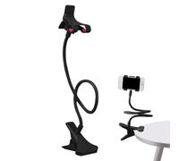 dzqad Gooseneck Phone Holder for Bed - Long Arm Lazy Mobile Stand | Flexible Arm Cell Phone Holder | Adjustable With Clip | Multipurpose Overhead Clamp