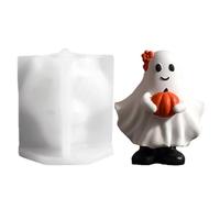 dzqad Halloween Candle Molds,Pumpkin Ghost Home Decor Craft Supplies | Candle Halloween Molds Spooky Decor - for Epoxy Wax Plaster Desk Party Decorations Holiday Kids Adults