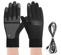 dzqad Heated Gloves for Women - Windproof USB Heating Cycling Gloves,Mitts with Adjustable Temperature for Men Women Elderly Driving Running Cycling Snowboarding Skiing Hiking Fishing