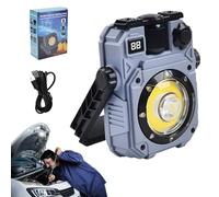 dzqad LED Work Light,Portable LED Work Solar Light Flashlights - Solar Powered Waterproof Camping Lamp Bright Flashlights for Mechanic Job Site Outdoor Fishing