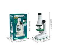 dzqad Microscope for Kids | Pocket Magnifier with LED Light | 200X-1200X Magnifying Glass for Curious Children Boys Girls Young Learners Budding Scientists Classroom Elementary Students