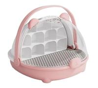 dzqad Silkworm Transport Container | Transparent Feeding Box Transport Container with Handle - Observe Habitat Cage Enclosure Carrier Pet House for Silkworm