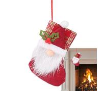 dzqad Stockings for Christmas | Cute Non-Woven Stockings,Faceless Old Man Christmas Socks,for Tree Mantle Chocolates Prizes Goodie Stuffers Family Holiday Party