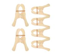 dzqad Wooden Clothes Pegs | 6 Pcs Heavy Duty Natural Wood Garden Laundry Pegs Laundry Pegs for Washing Towel Shower Home Bath Craft Class Fabric Drying Beach Tent