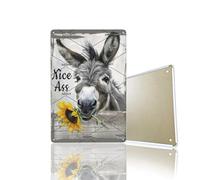 DZQUY Funny Bathroom Sign Nice Ass Donkey Sunflower Bathroom Plaque Metal Tin Vintage Restroom Wall Decor Home Farmhouse Outdoor Bathroom Accessories 8x12 Inch