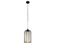 DZQWLL Industrial Pendant Light, Modern Cylindrical Glass Hanging Light Fixtures With Clear Lamp Shade, Adjustable Height Hanging Lamp For Kitchen Island Hallway
