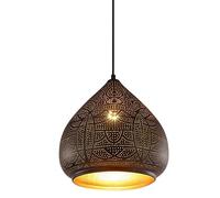 DZQWLL Modern Pendant Light Fixture, 1 Light Ceiling Light With Metal Art Shade Cage, Industrial Hanging Lamp Chandelier Light, Adjustable Cord, Vintage Pendant Lighting For Dining Room, Bedroom